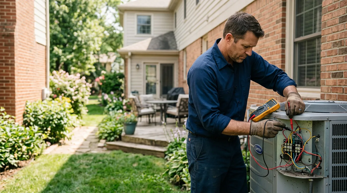 HVAC technician working near Winfield, PA